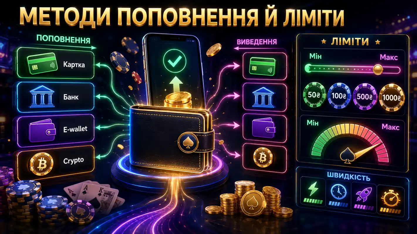 Зображення методів поповнення в казино з депозитом 50 грн