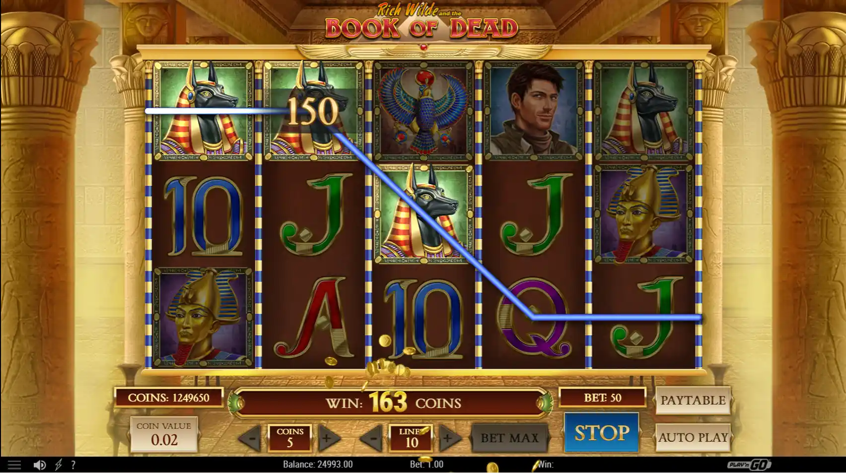 Геймплей відео слота Book of Dead від Play N Go
