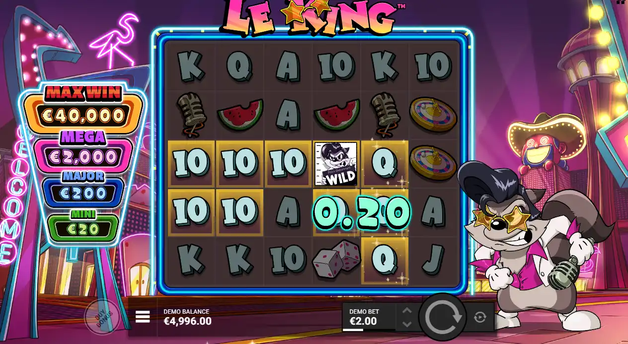 Геймплей відеослота Le King від Hacksaw Gaming