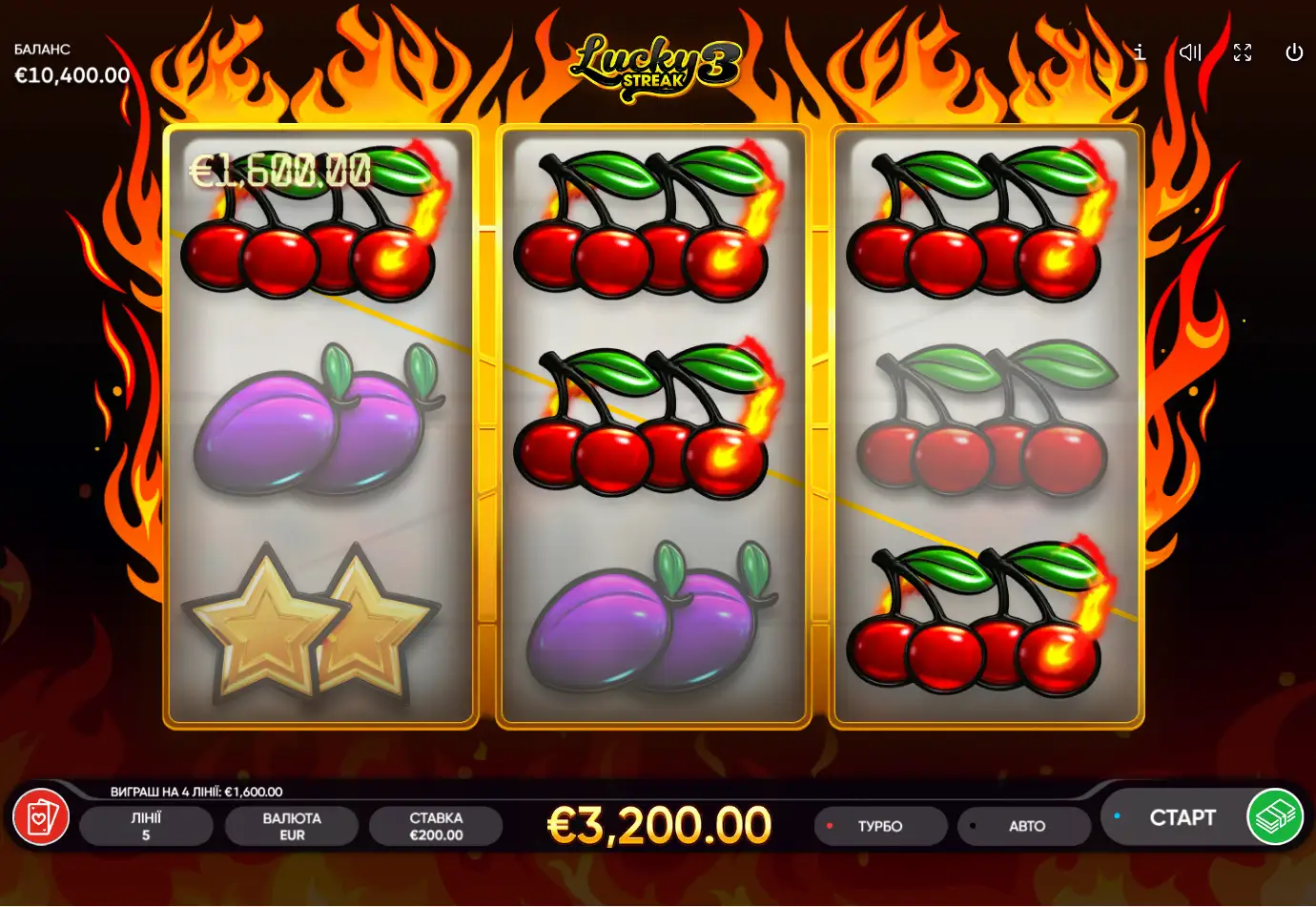 Геймплей відео слота Lucky Streak 3 від Endorphina