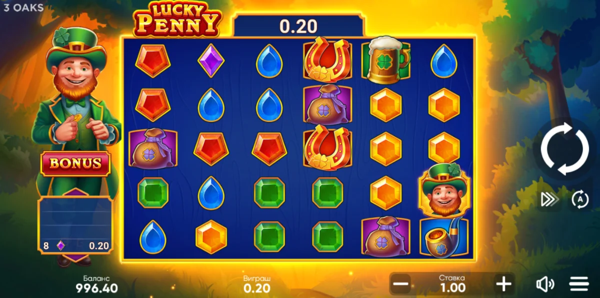 Геймплей відео слота Lucky Penny від 3 Oaks Gaming